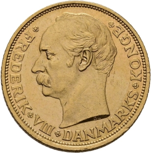 Dnenmark 20 Kronen Frederik VIII