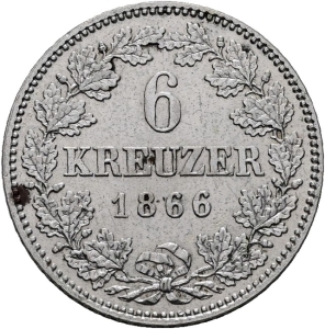6 Kreuzer 1866