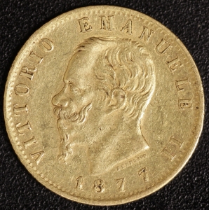 20 Lire Victor Emanuel II. 1877
