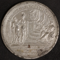 Zinn-Medaille Regierungsantritt 1729