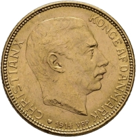 Dänemark 20 Kronen Christian X.