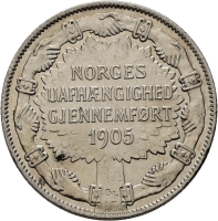 2 Kronen 1912 - Norwegische Unabhängigkeit | Revers - ohne Gewehre