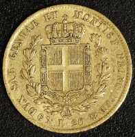 20 Lire Karl Albert 1840
