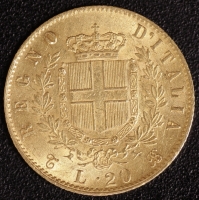 20 Lire Victor Emanuel II. 1864