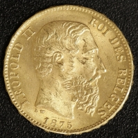 20 Fr. Leopold II 1875