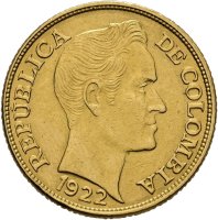 5 Pesos Bolivar 1922