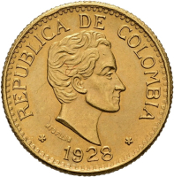 5 Pesos Bolivar 1928