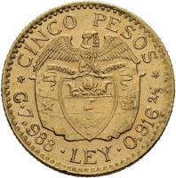 5 Pesos Bolivar 1924