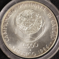 500 Lire Fuball-WM Mexico 1986