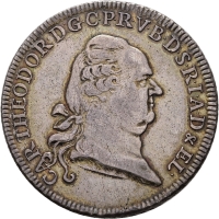 1 K-Taler fr die Rheinpfalz 1782 Karl Theodor