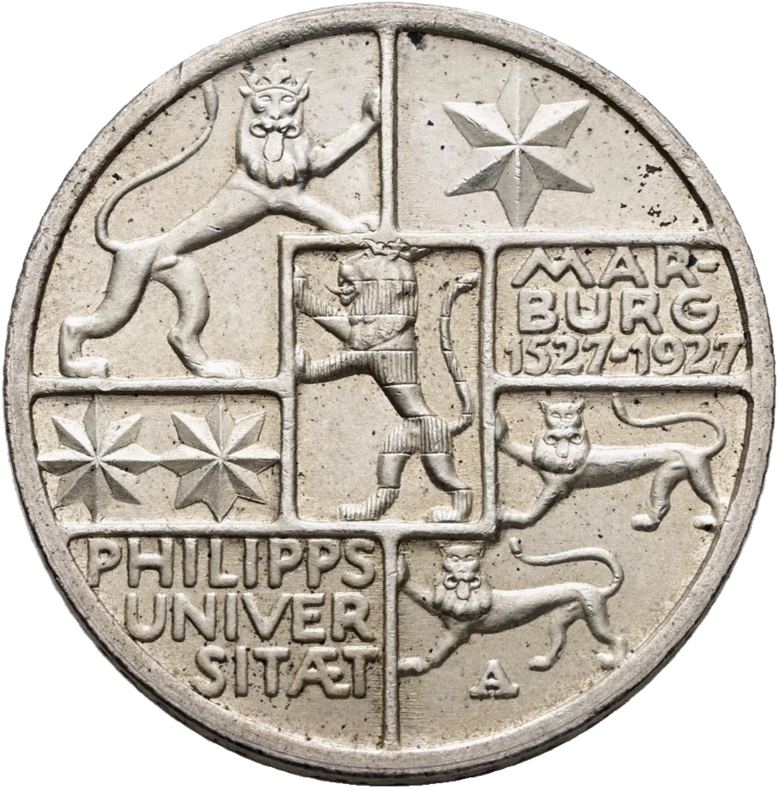 3 Reichsmark 1927 A Universität Marburg