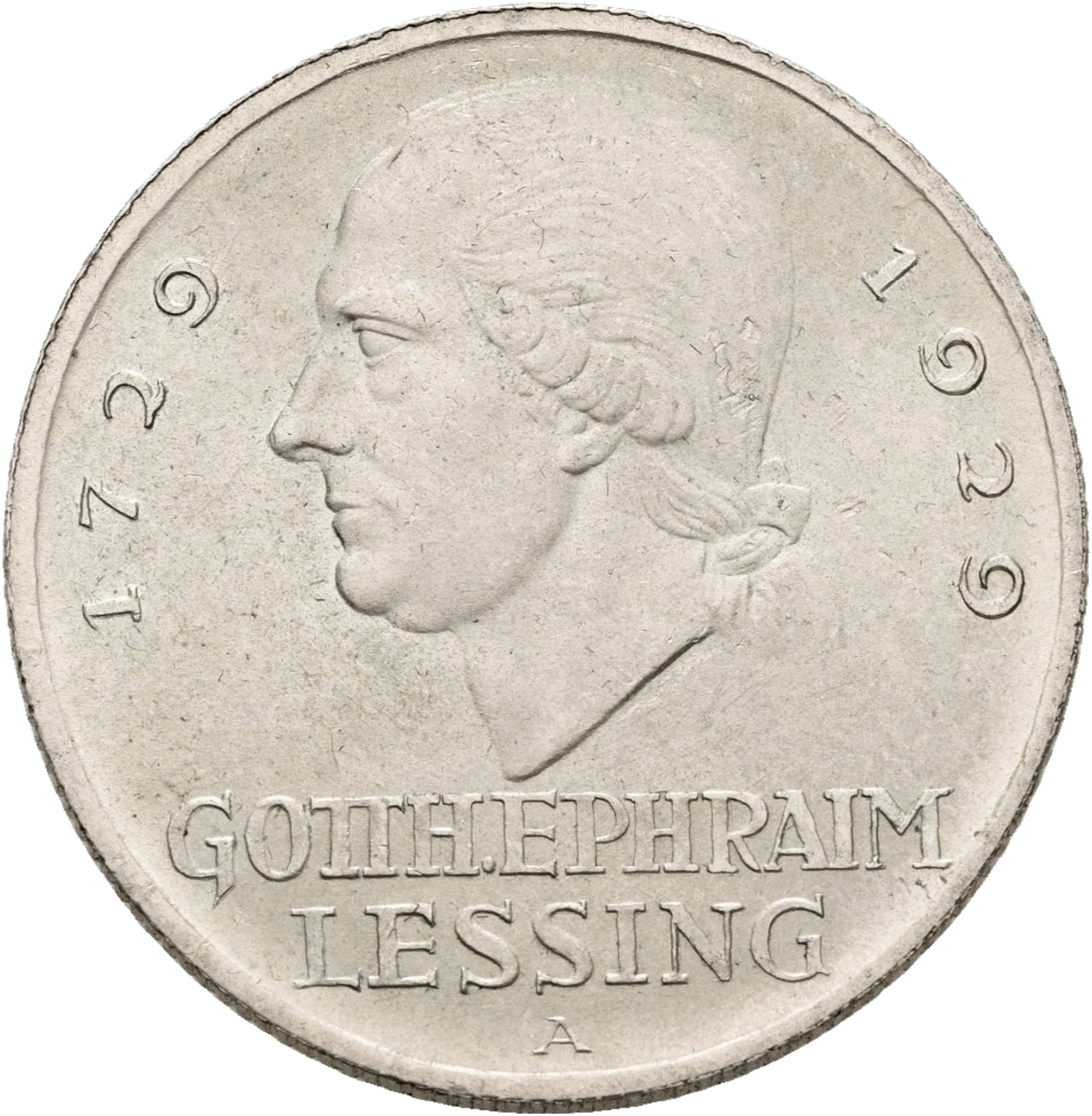 3 Reichsmark 1929 Lessing 