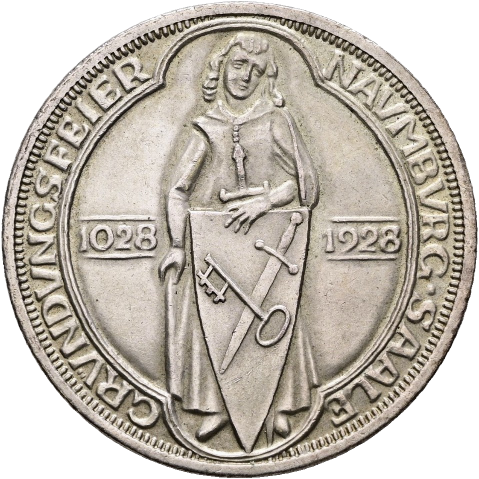 3 Reichsmark 1928 A Naumburg