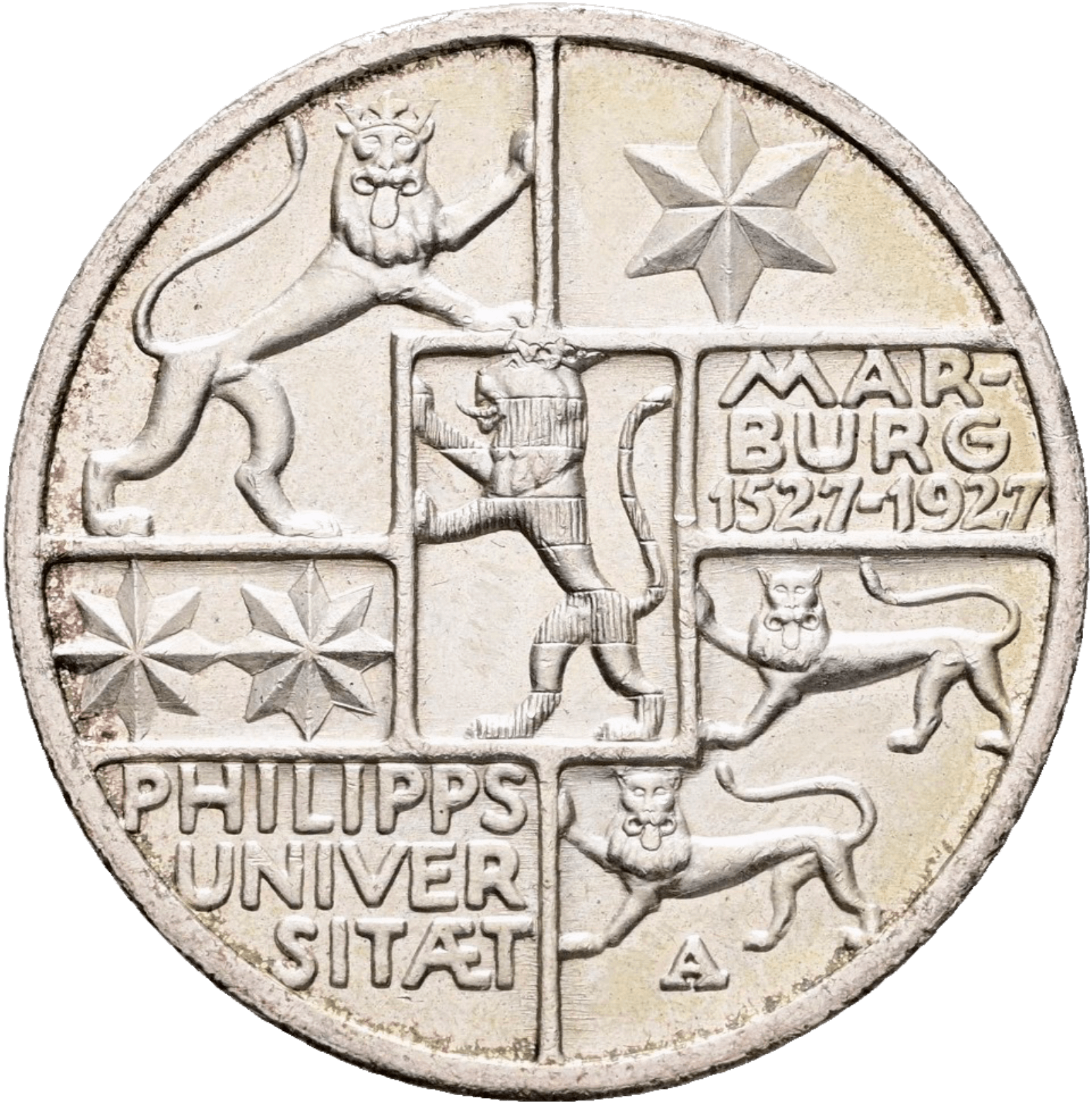3 Reichsmark 1927 A Universität Marburg